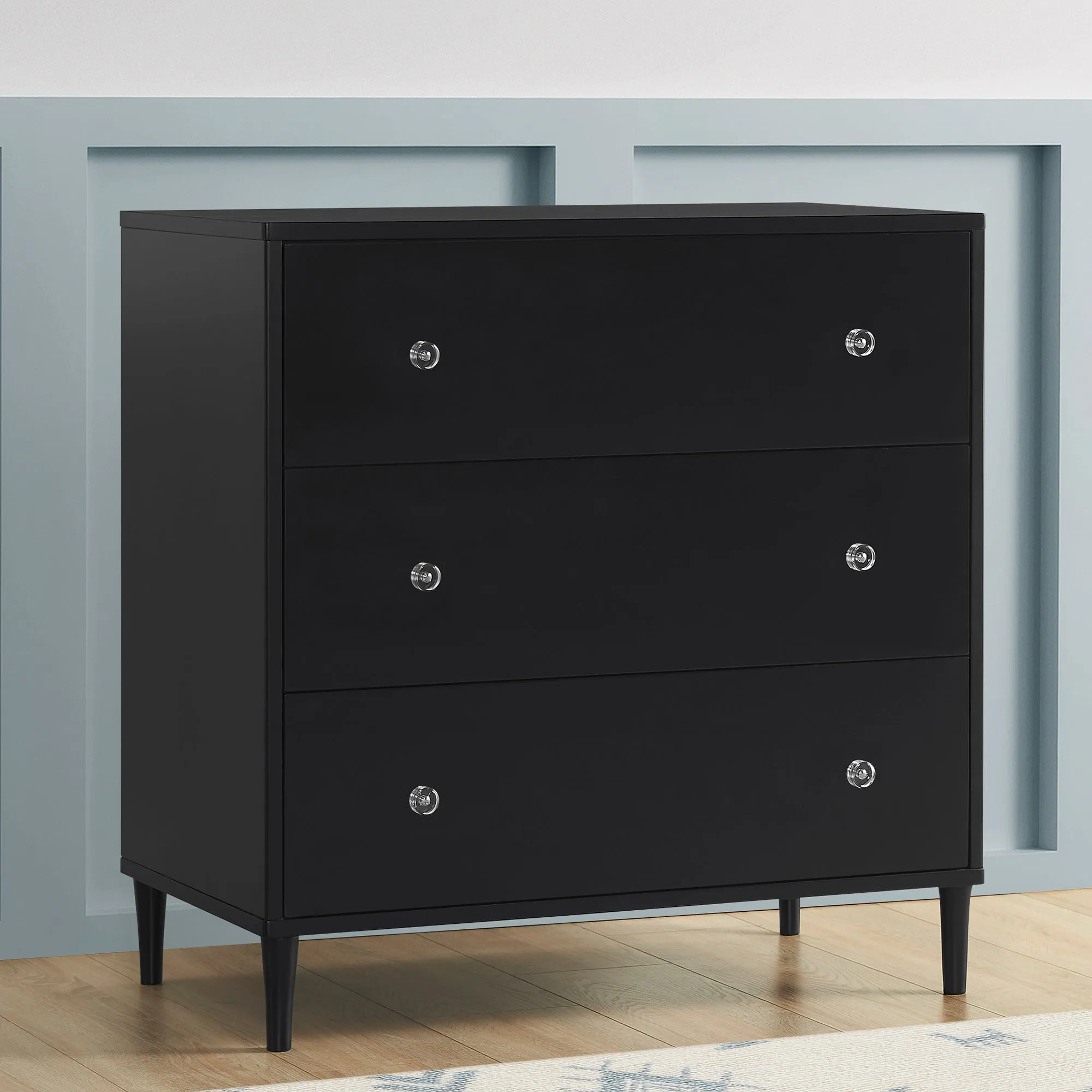 Bowie 3 Drawer Dresser with Changing Top and Interlocking Drawers