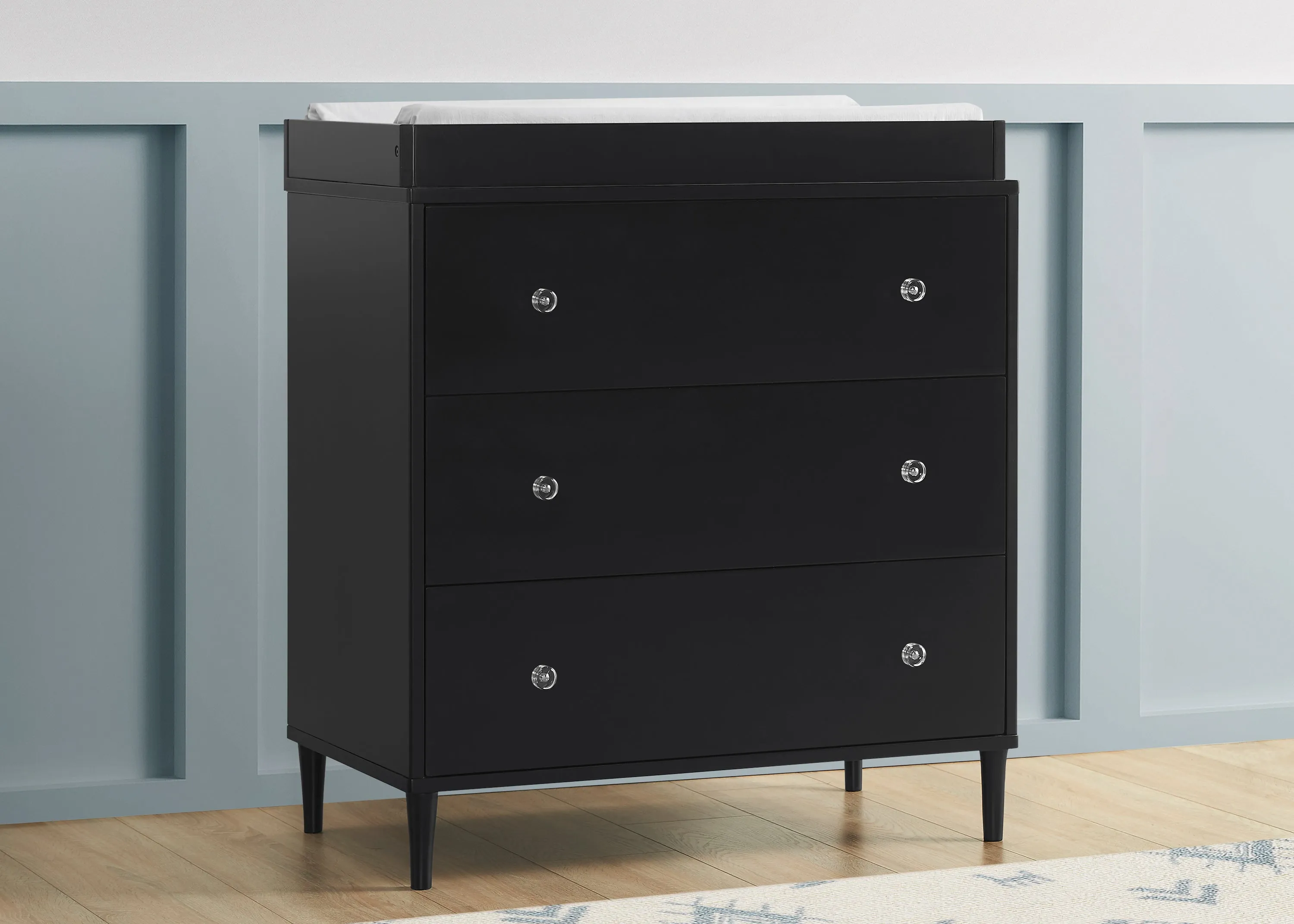 Bowie 3 Drawer Dresser with Changing Top and Interlocking Drawers