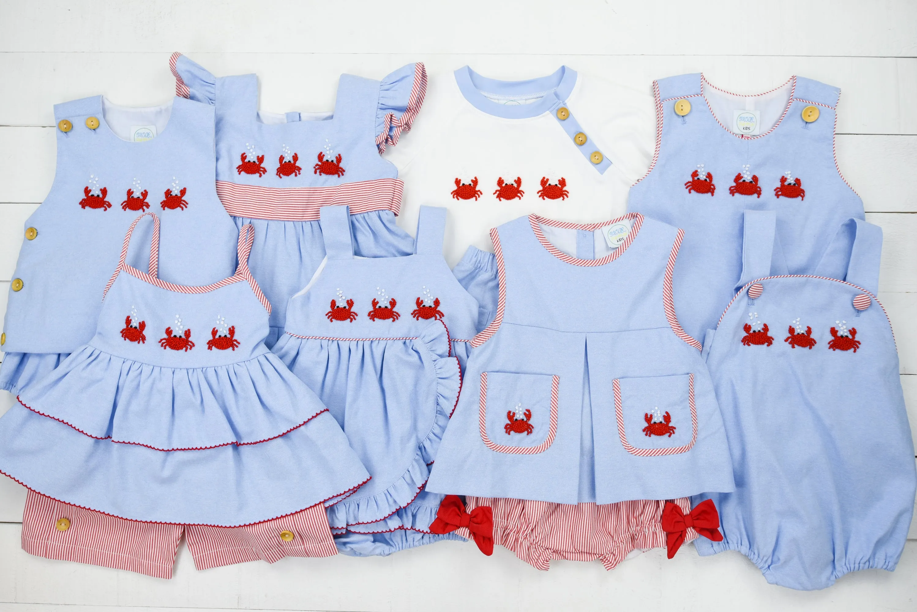 Boys Cute and Crabby Short Set