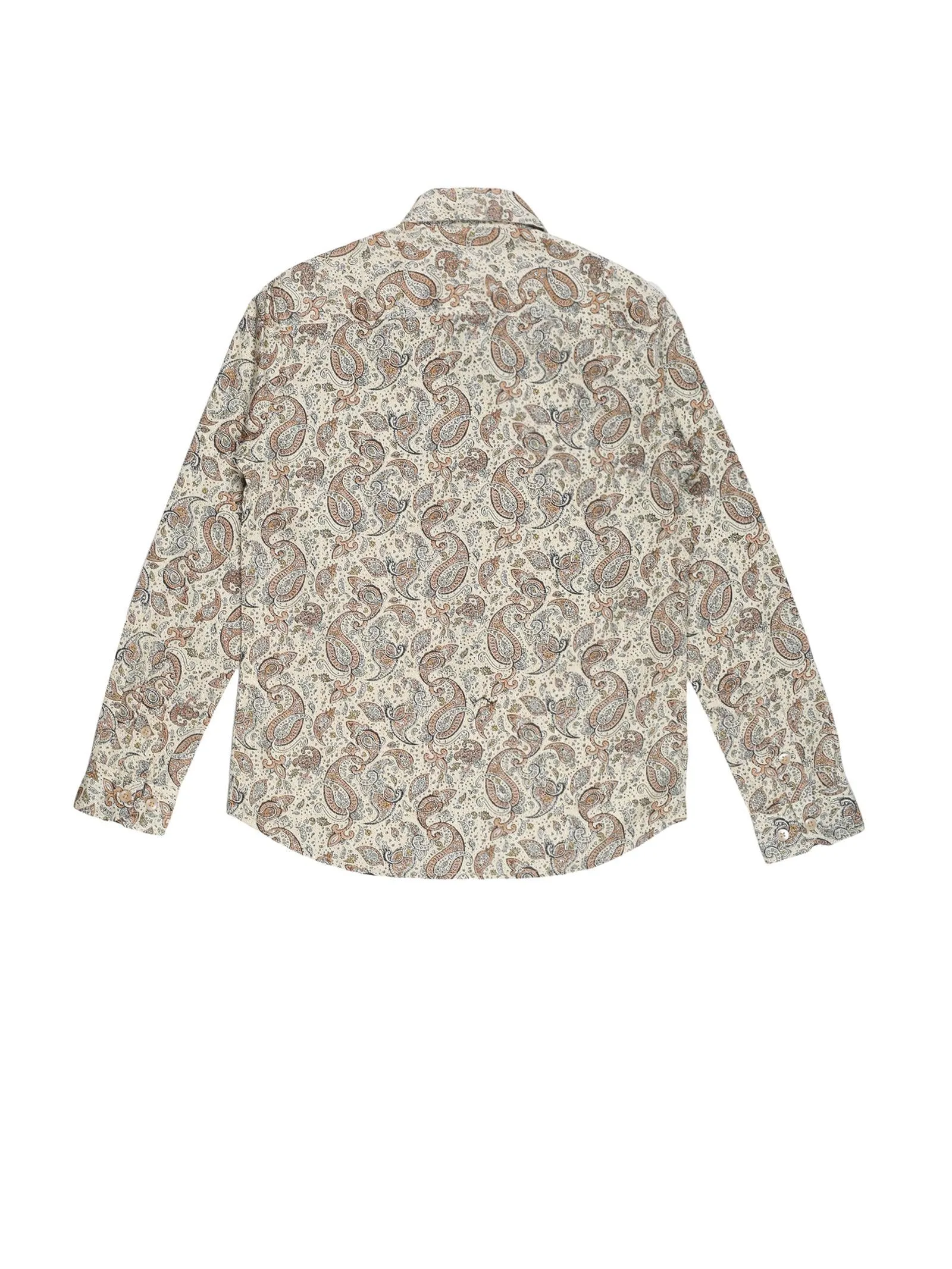 BOY'S HALF WHITE PRINT REGUALR FIT SHIRT