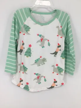 brandless Child Size 4 Green Christmas T-Shirt