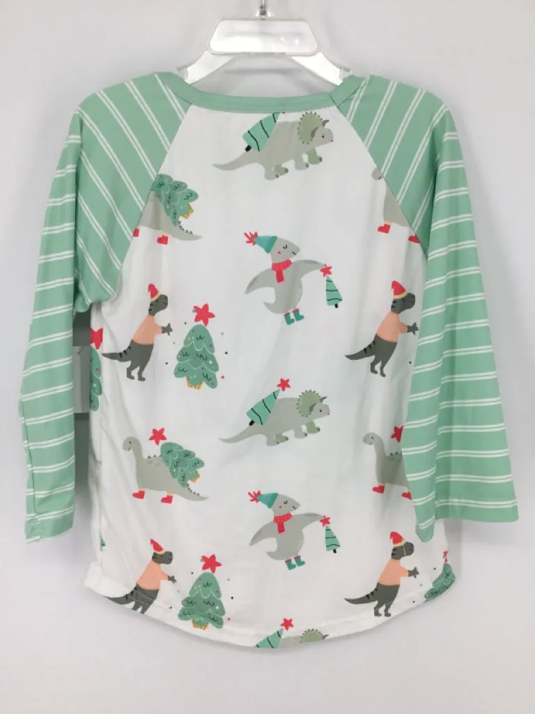 brandless Child Size 4 Green Christmas T-Shirt