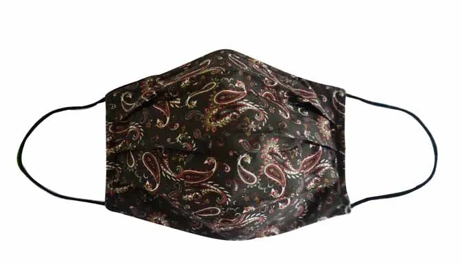 Brown Paisley Fabric Face Mask (Adult/Child)