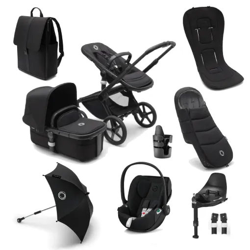 Bugaboo Fox 5, Cloud T Ultimate Travel System - Black/Midnight Black/Midnight Black