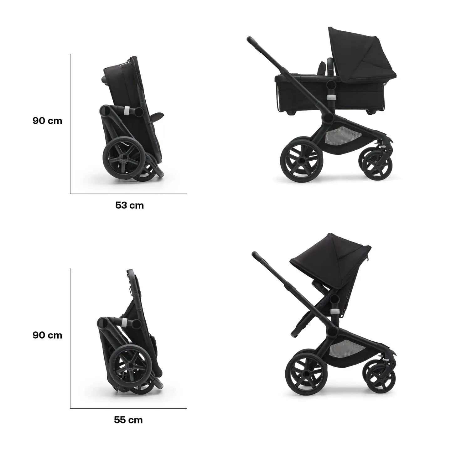 Bugaboo Fox 5, Cloud T Ultimate Travel System - Black/Midnight Black/Midnight Black