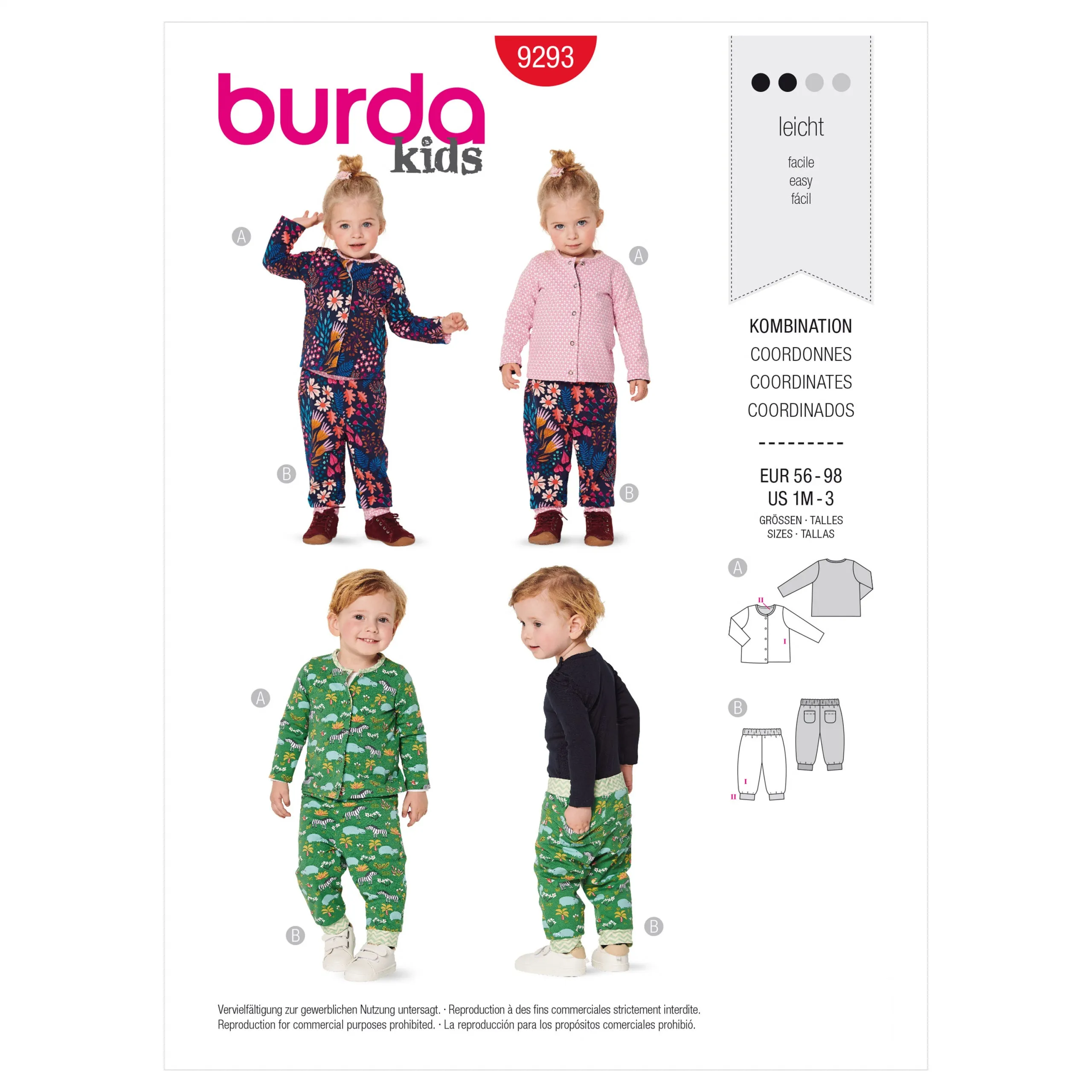 Burda Baby/Child Jacket and Trousers 9293