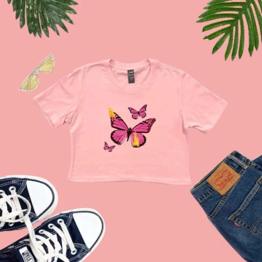 Butterflies Crop Top