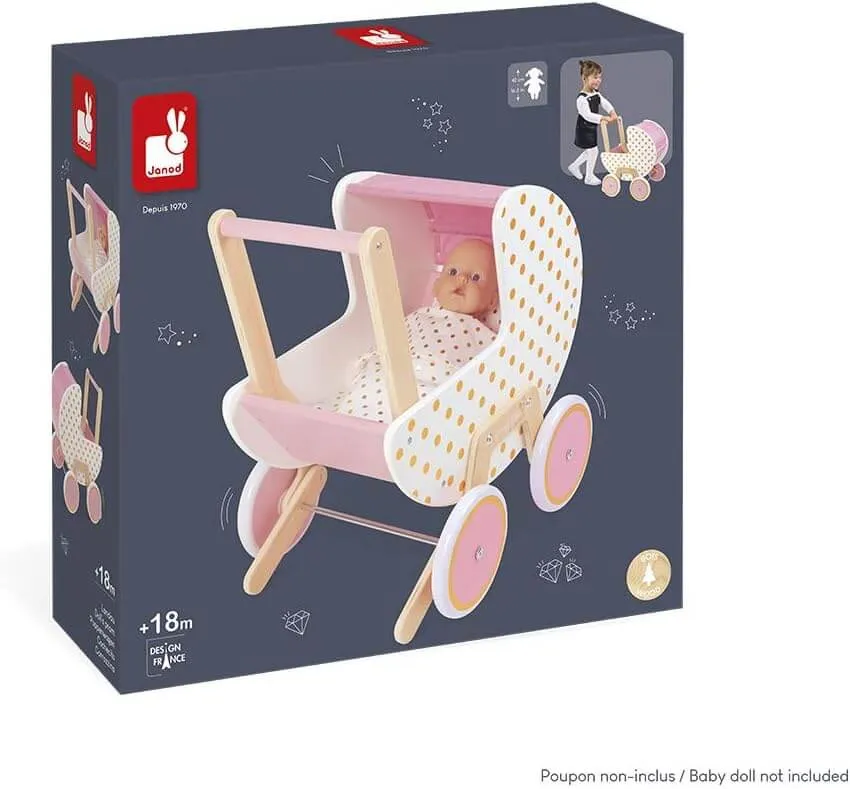 Candy Chic Wooden Pram