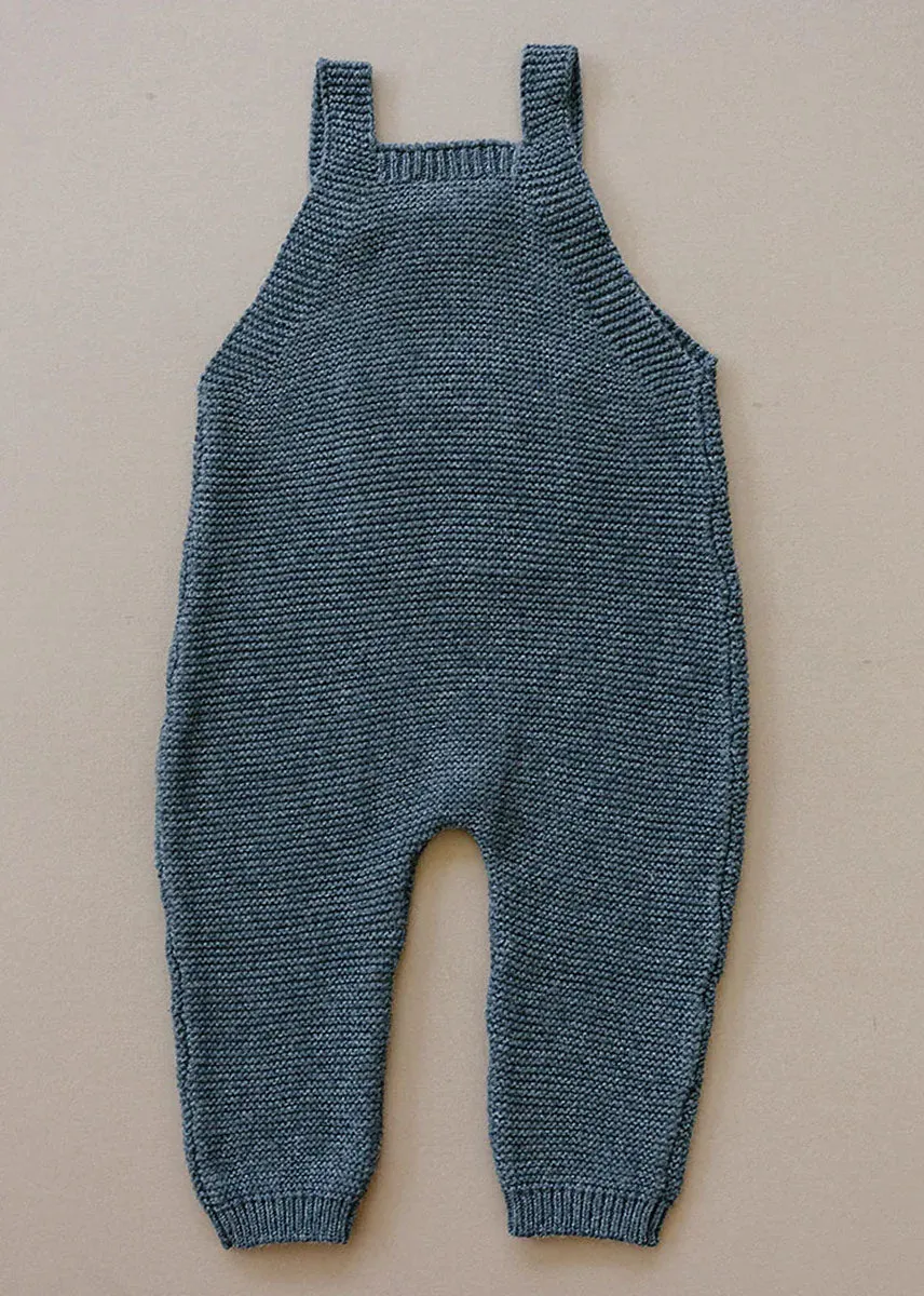 Charcoal Knit Overalls