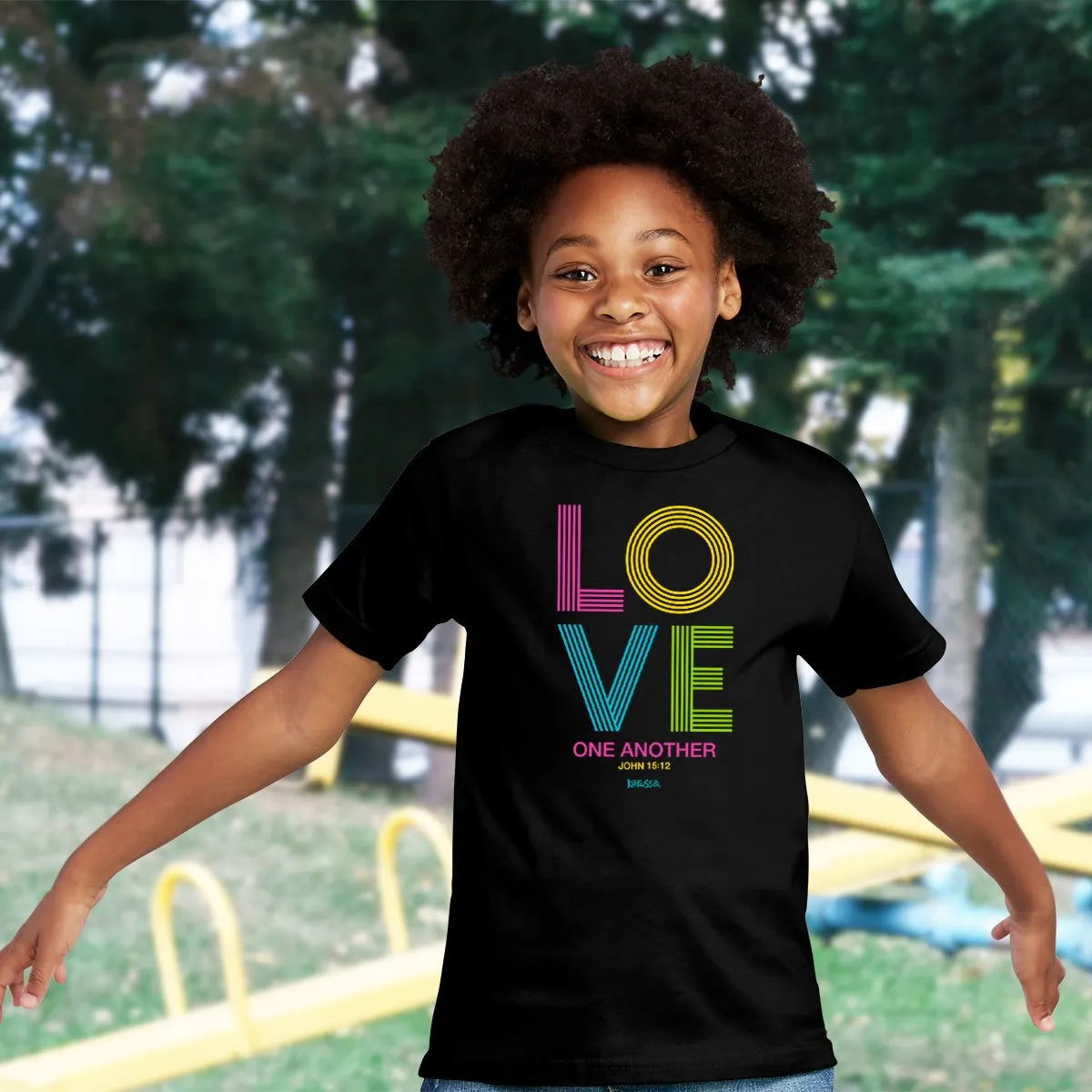 Cherished Girl Love Stripes Christian Toddler Youth Bright T-Shirt