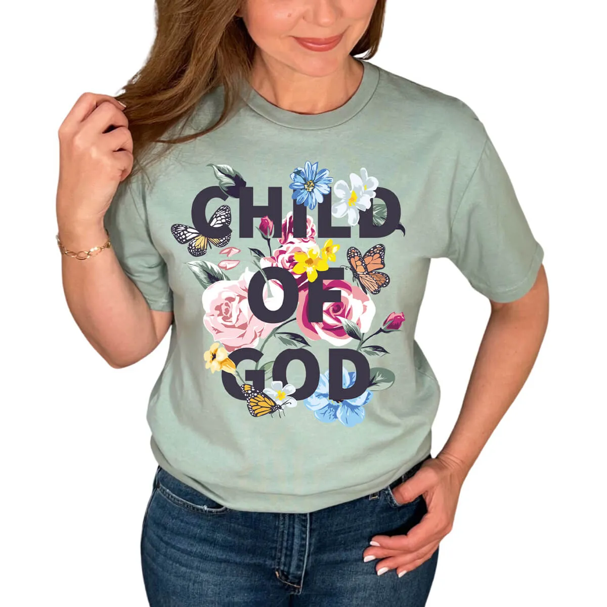 Child Of God Floral T-Shirt