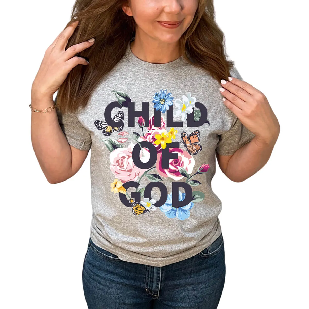 Child Of God Floral T-Shirt