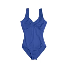 Child Pinch Front Empire Waist Leotard - Celestine Blue