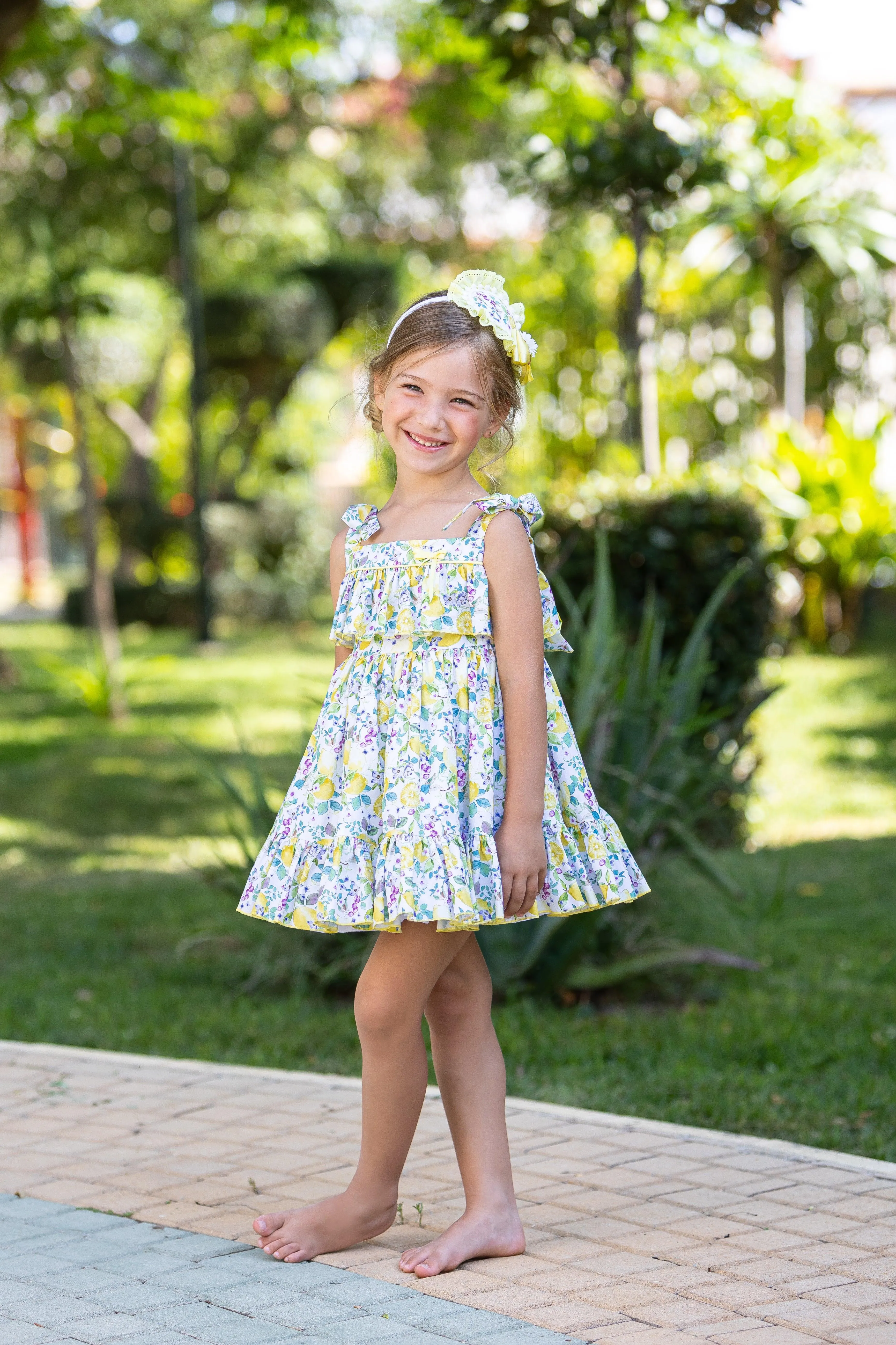 CLEARANCE SALE - Abuela Tata SS24 - Girls Floral & Lemons Headpiece 355