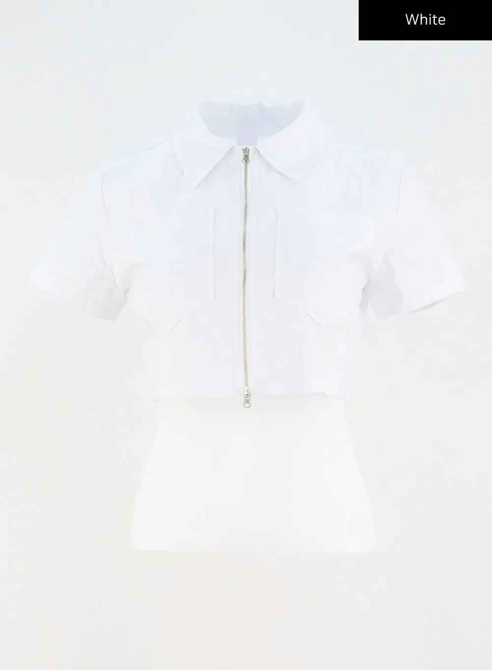 Cropped Zip-Up Shirt CY303