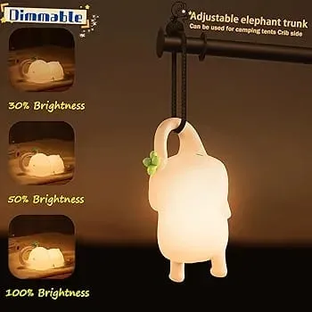 Cute  Elephant Silicon Touch Lamp - USB Chargeable