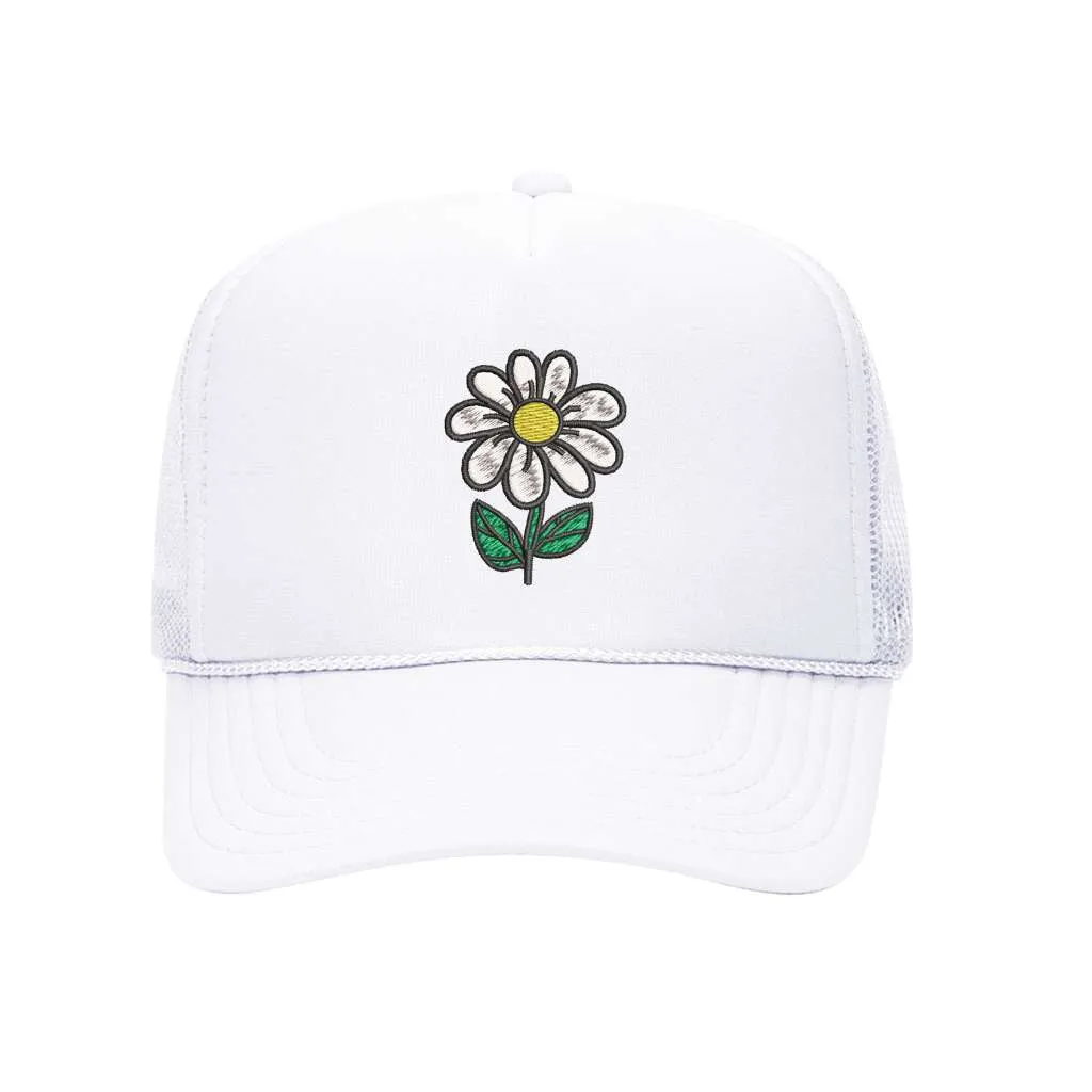 Daisy Stem Foam Solid Trucker Hat