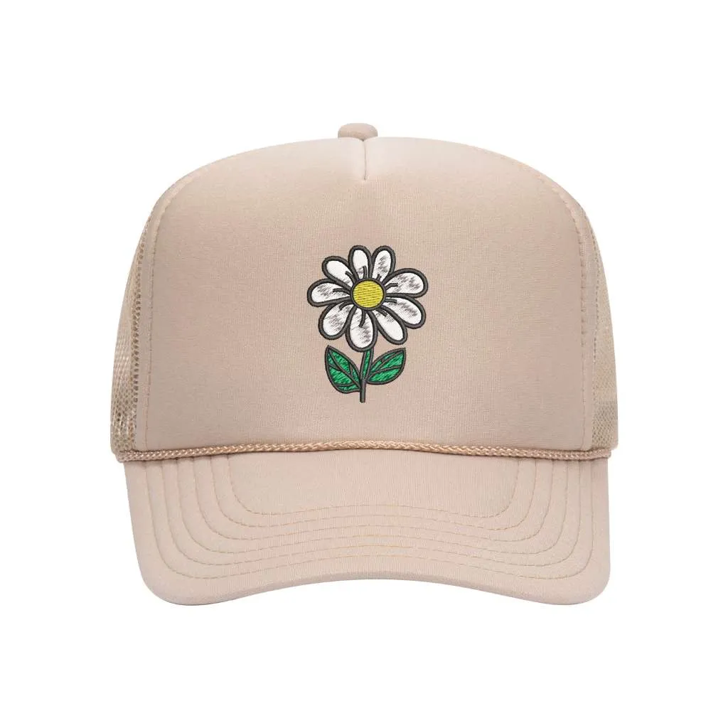 Daisy Stem Foam Solid Trucker Hat