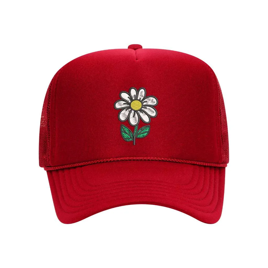 Daisy Stem Foam Solid Trucker Hat