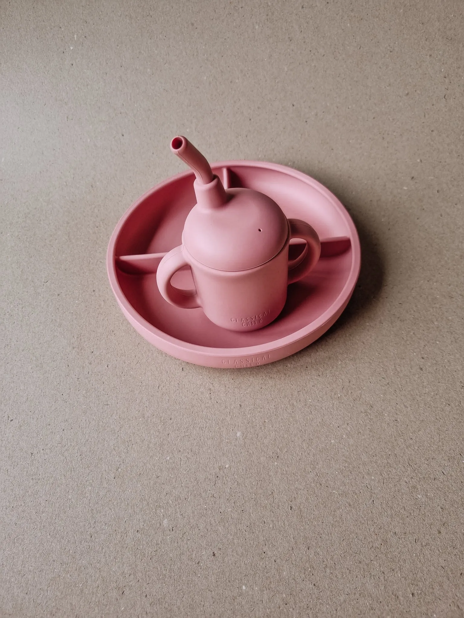 Desert Rose Silicone Suction Plate