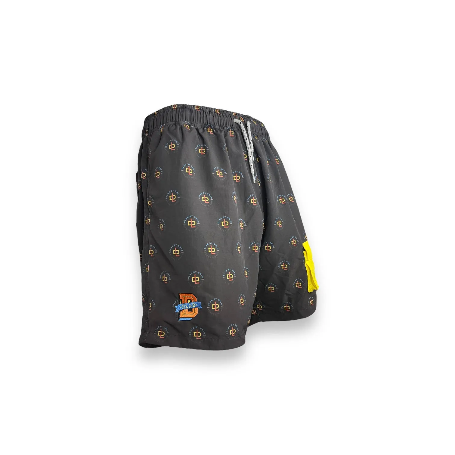 DLAB Hybrid Shorts Black Sublimated with Yellow Pocket