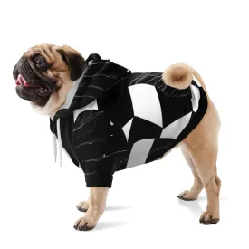 dog hoodie black and white