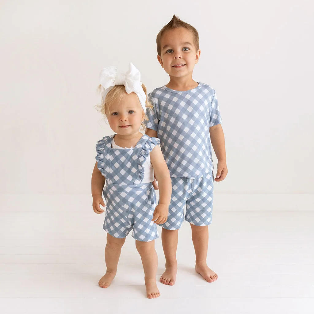 Dusty Blue Gingham Classic Tee