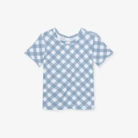 Dusty Blue Gingham Classic Tee