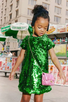 Emerald Sparkle Sequin Dress