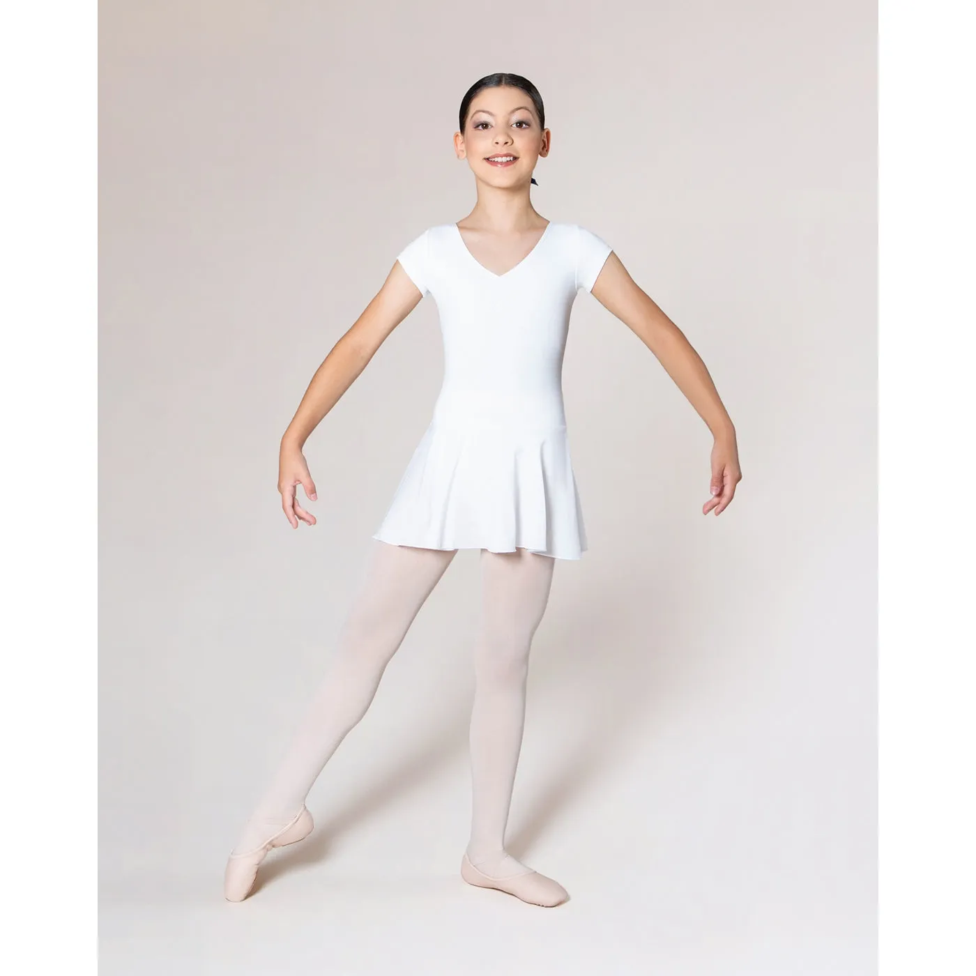 Energetiks Florence Leotard With Skirt | White | Child