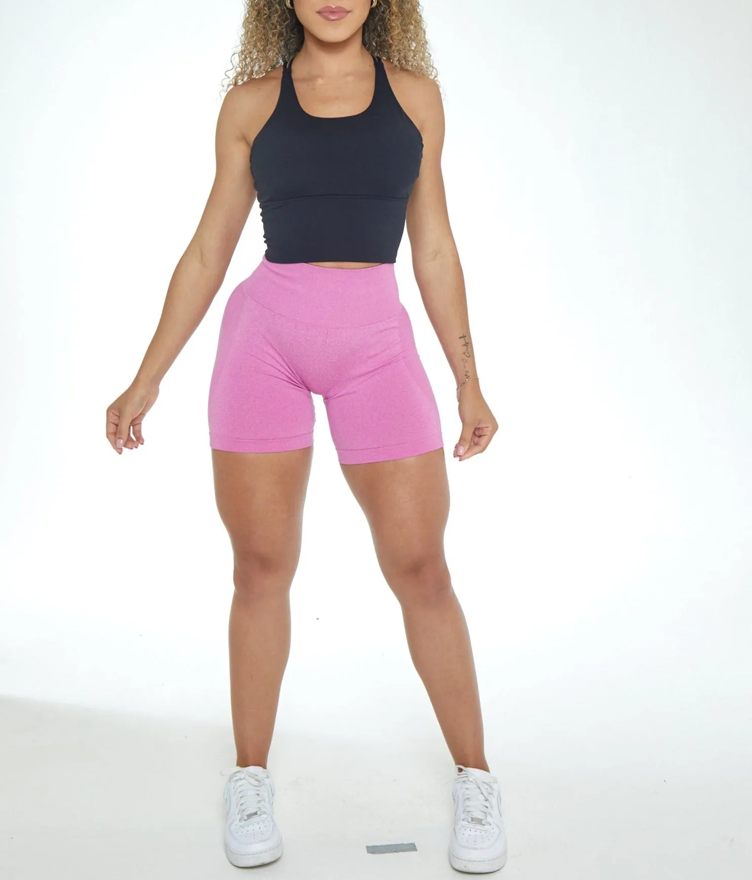 Fiorela Curve Shorts - Pastel Pink