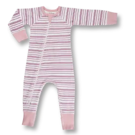 Girl Field Stripe Zip Romper