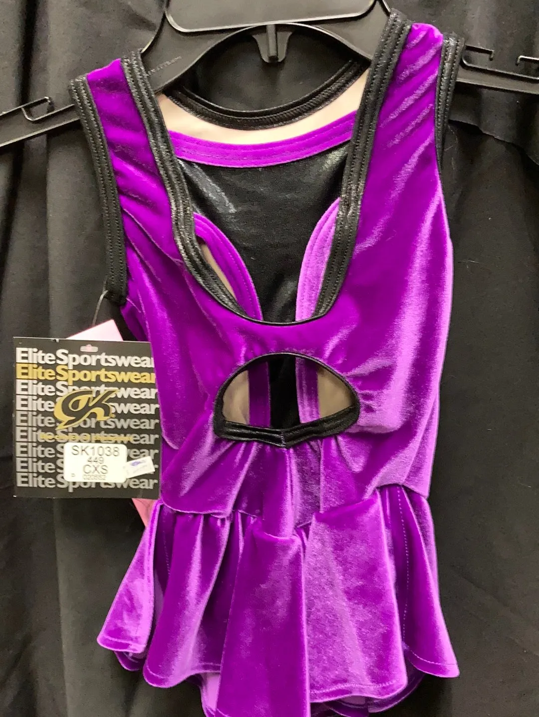 GK Figure Skating Dress Child XS - Toddler Velvet Purple SK1038