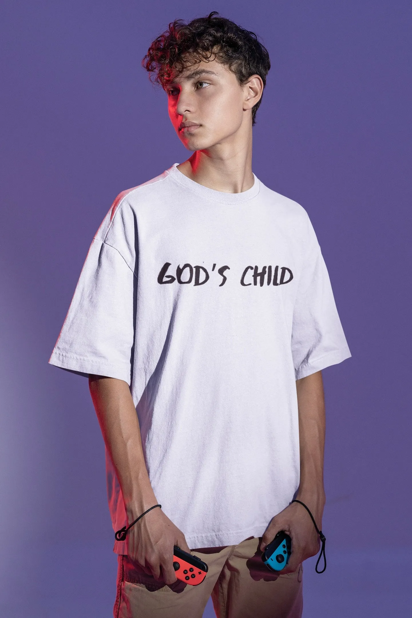 God's Child Unisex White Oversized T-shirt