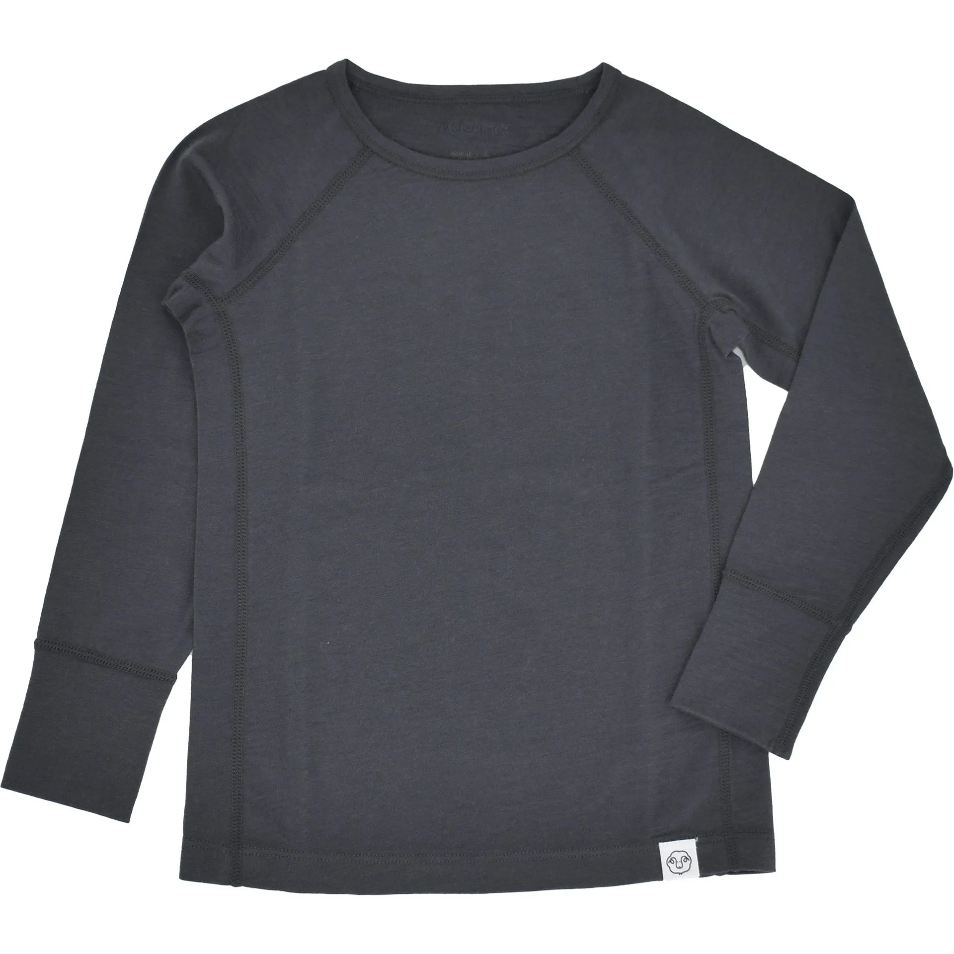 Imperfect Kids Merino Wool Base Layer, Long Sleeve Top, Storm Gray