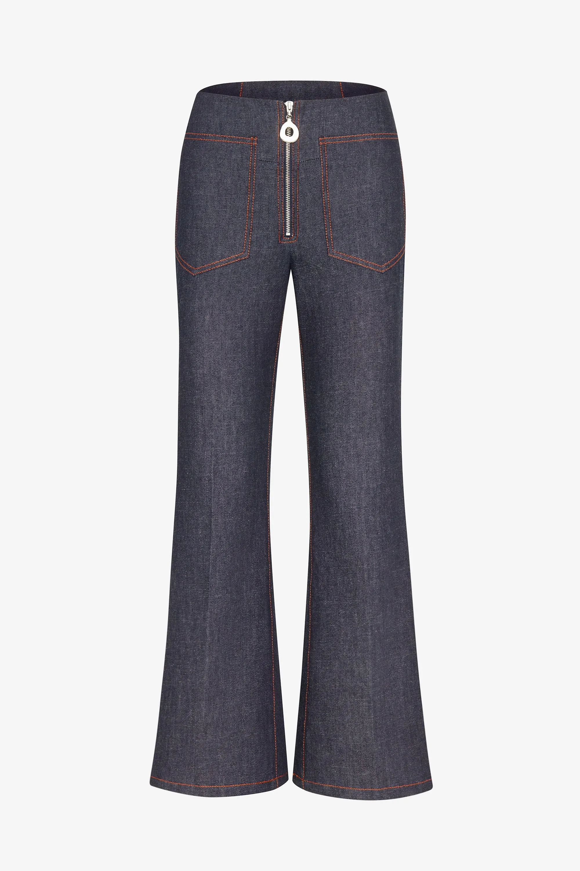 INDIGO DENIM FLARE PANTS