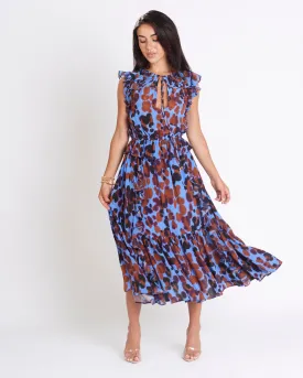 Karolina Print Midi Dress