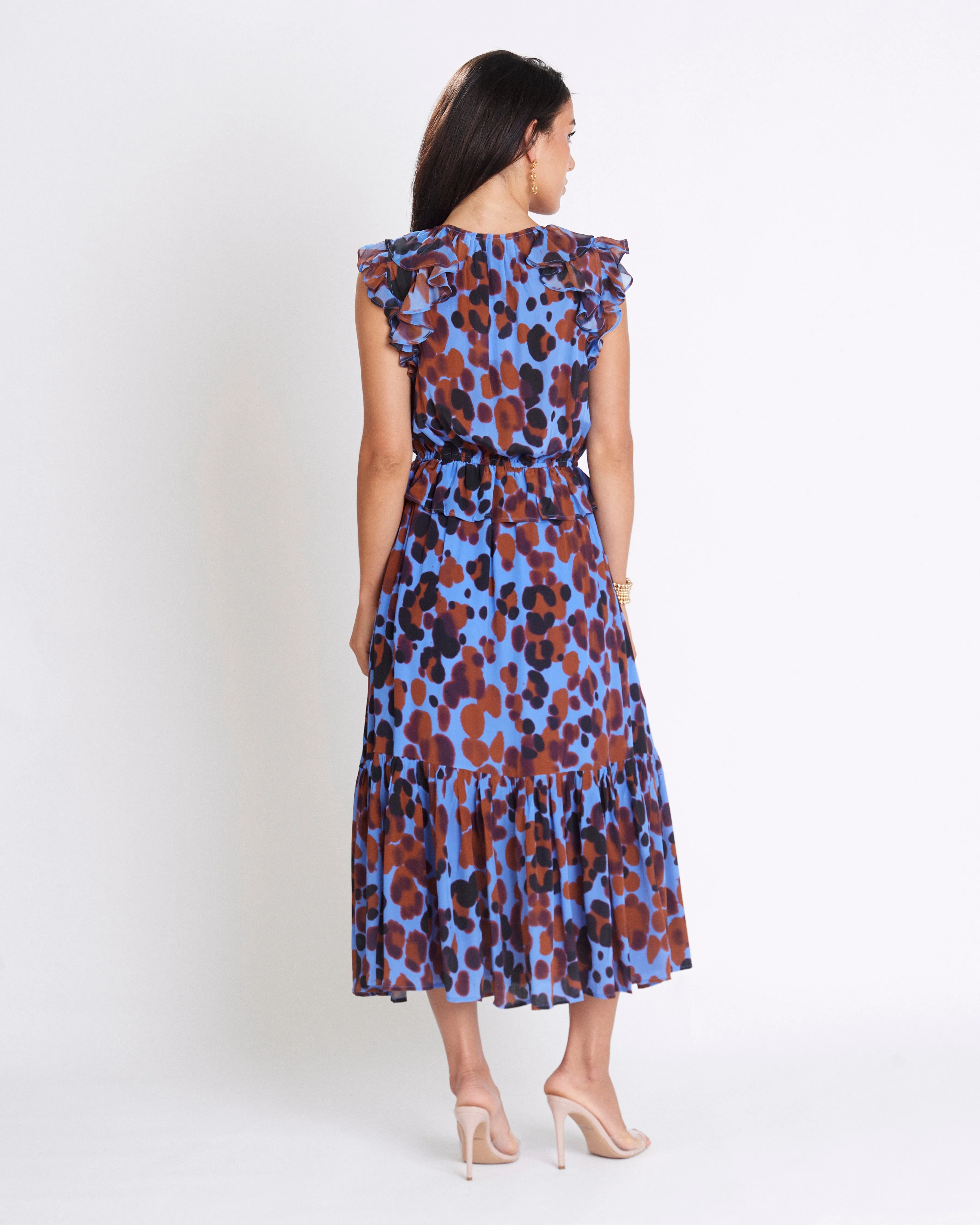 Karolina Print Midi Dress