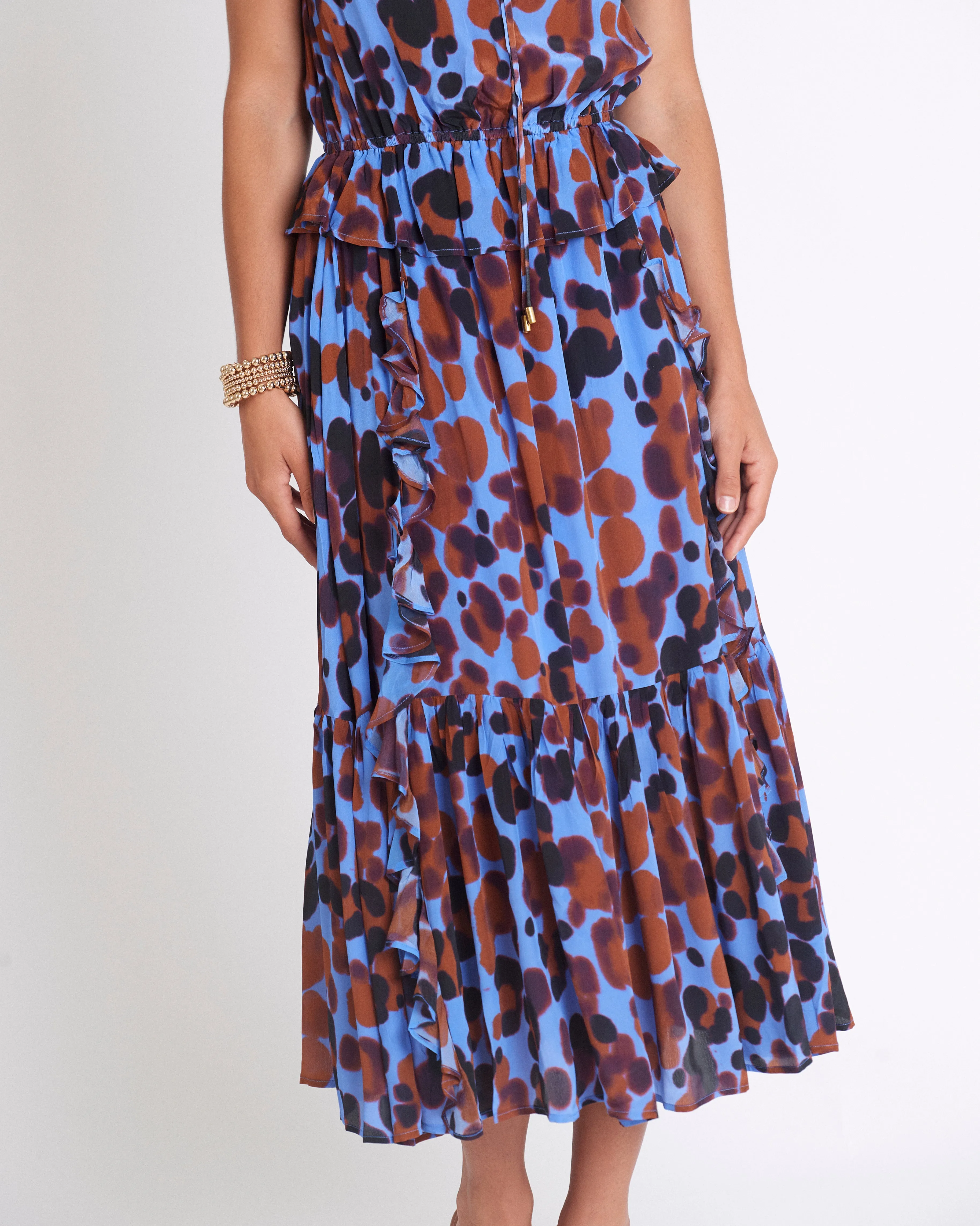 Karolina Print Midi Dress