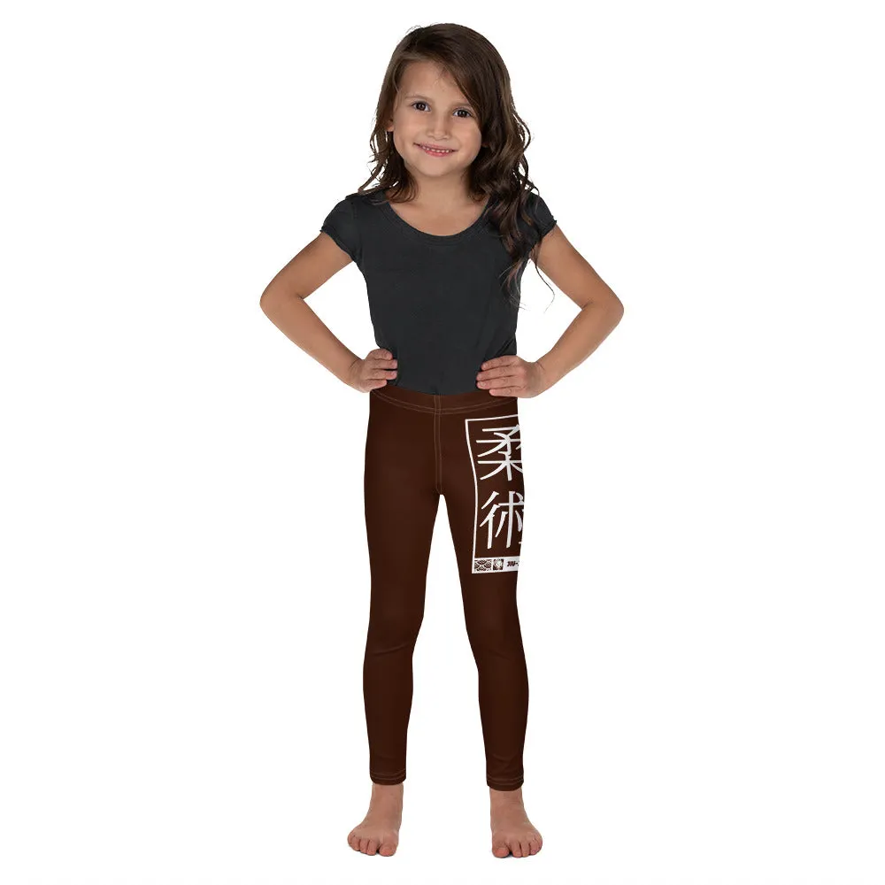 Kids' Girls Yoga Pants Workout Leggings Jiu-Jitsu 006 - Chocolate