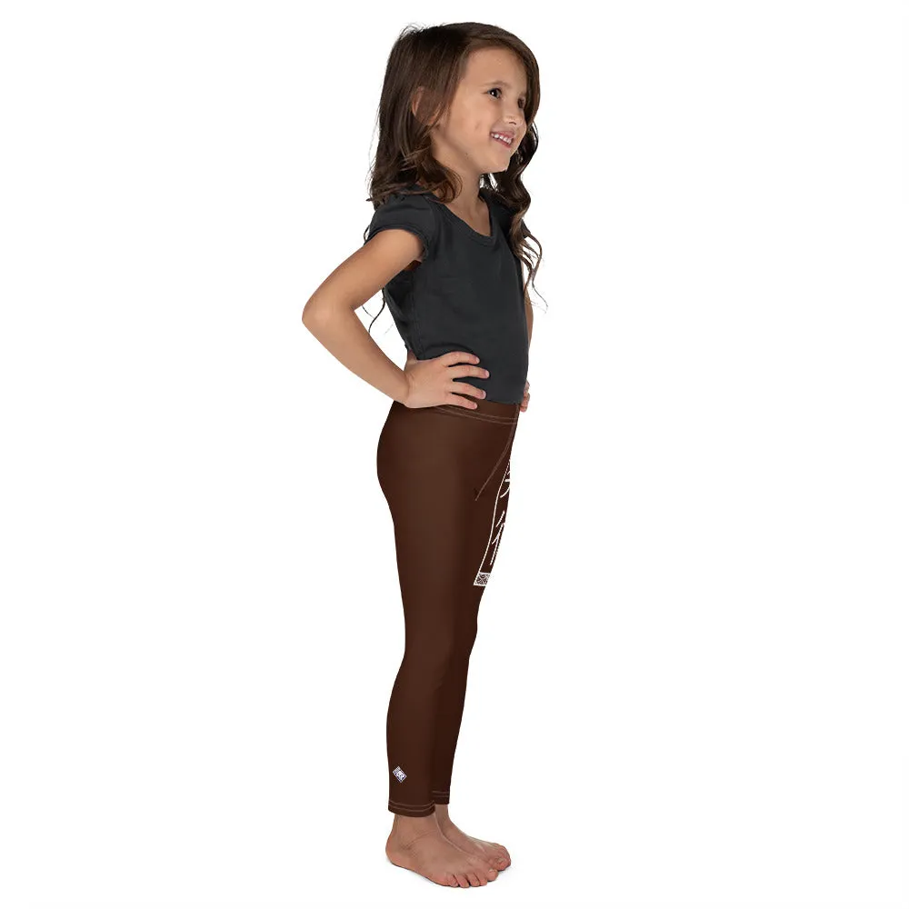 Kids' Girls Yoga Pants Workout Leggings Jiu-Jitsu 006 - Chocolate