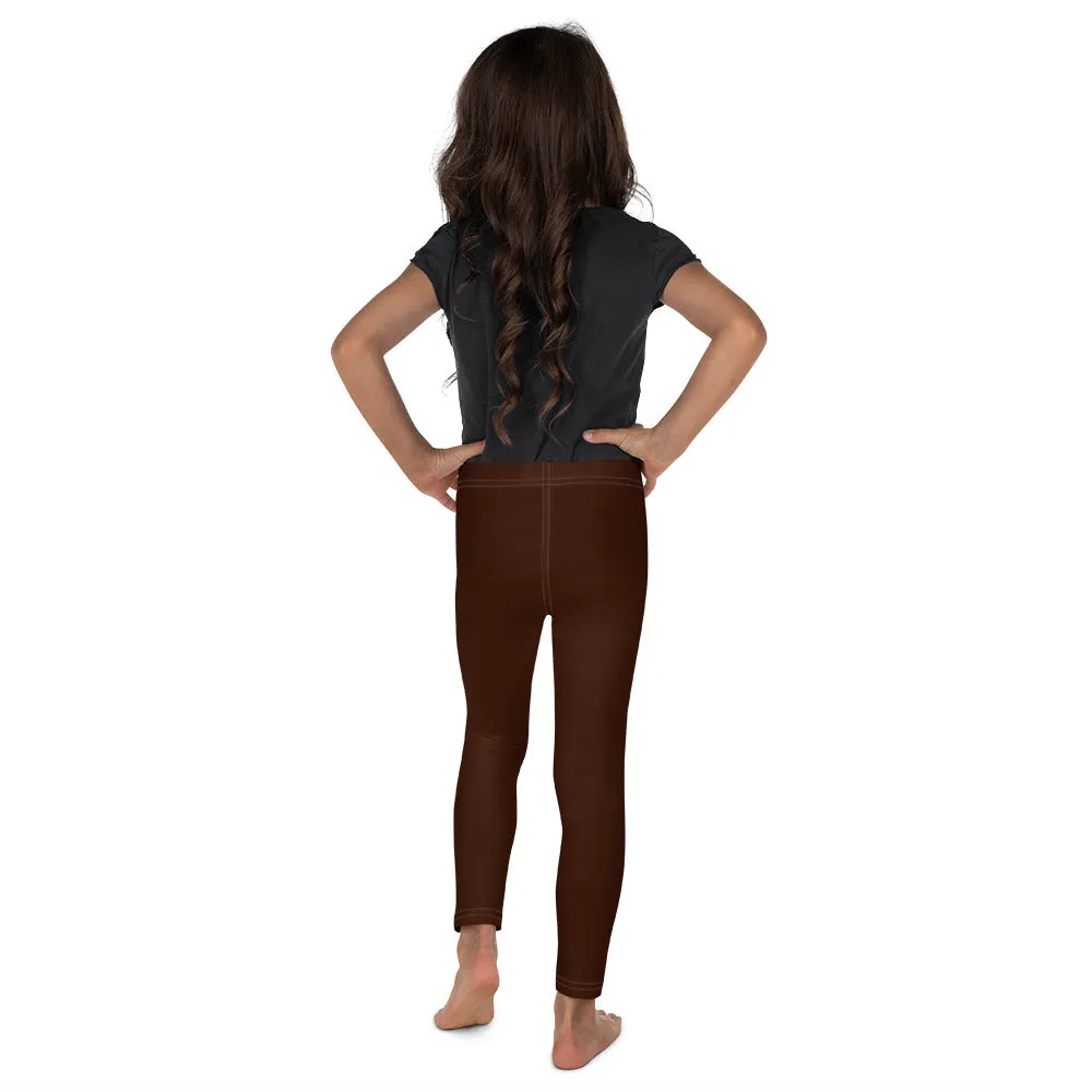 Kids' Girls Yoga Pants Workout Leggings Jiu-Jitsu 006 - Chocolate