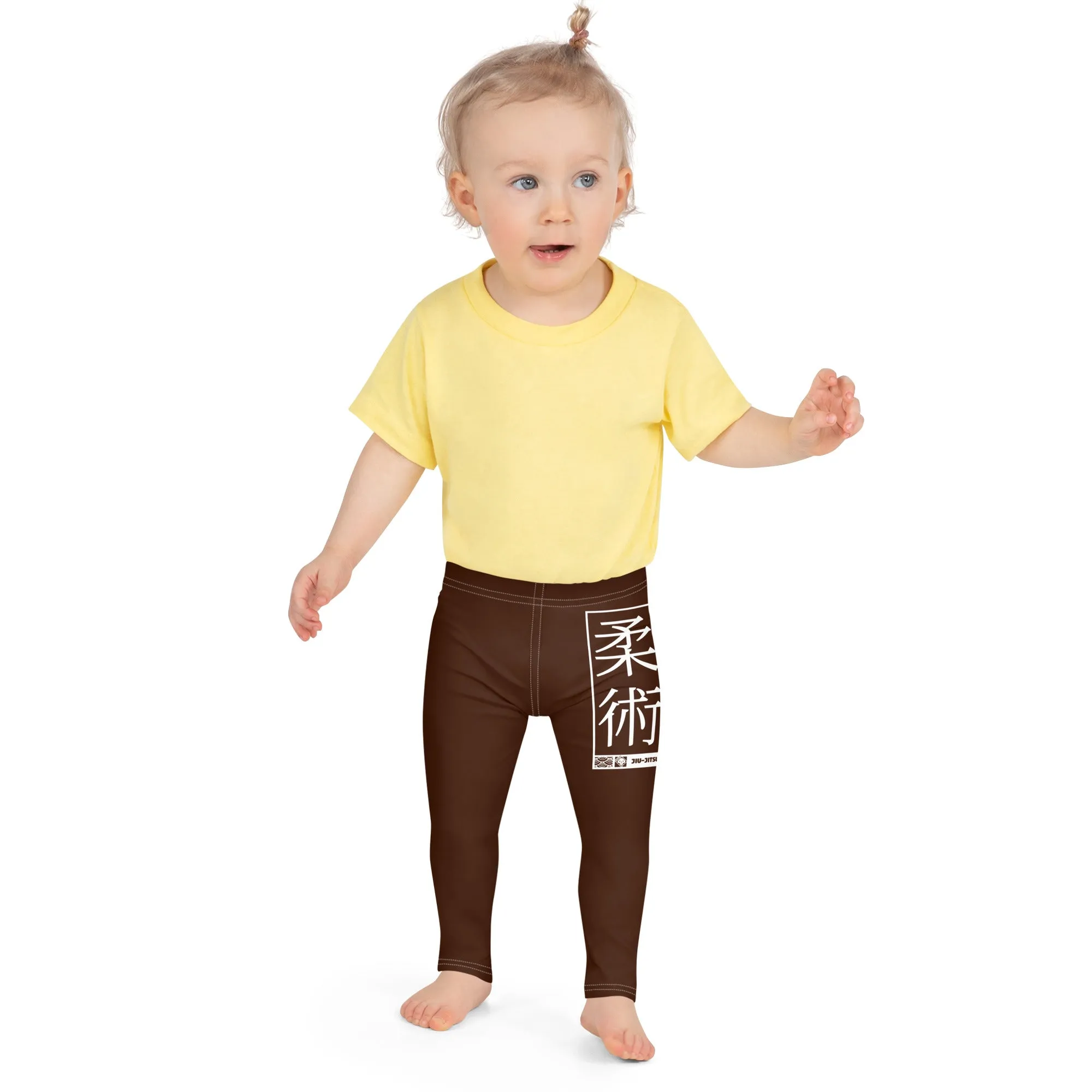 Kids' Girls Yoga Pants Workout Leggings Jiu-Jitsu 006 - Chocolate