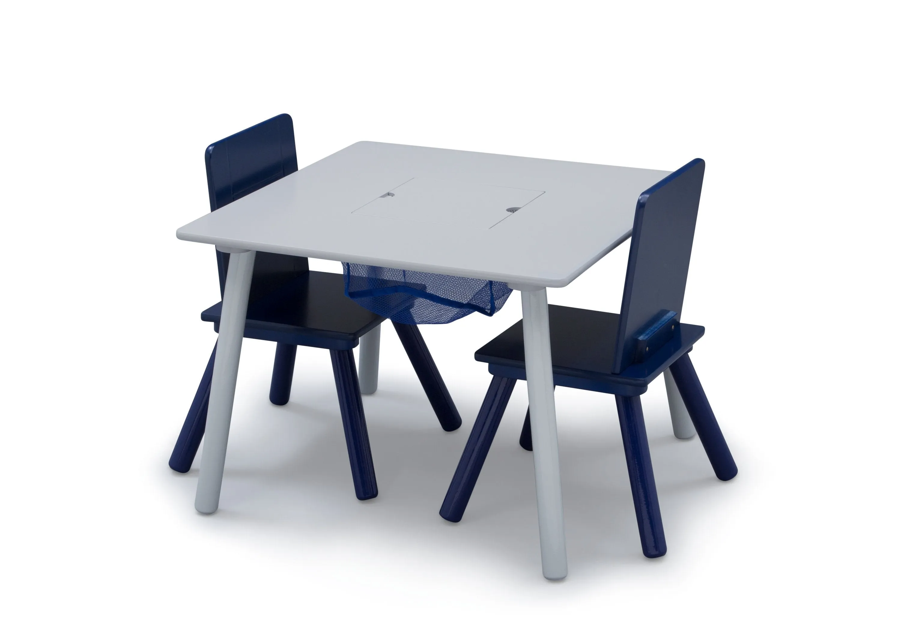 Kids Table and Chair Set with Storage (2 Chairs Included)