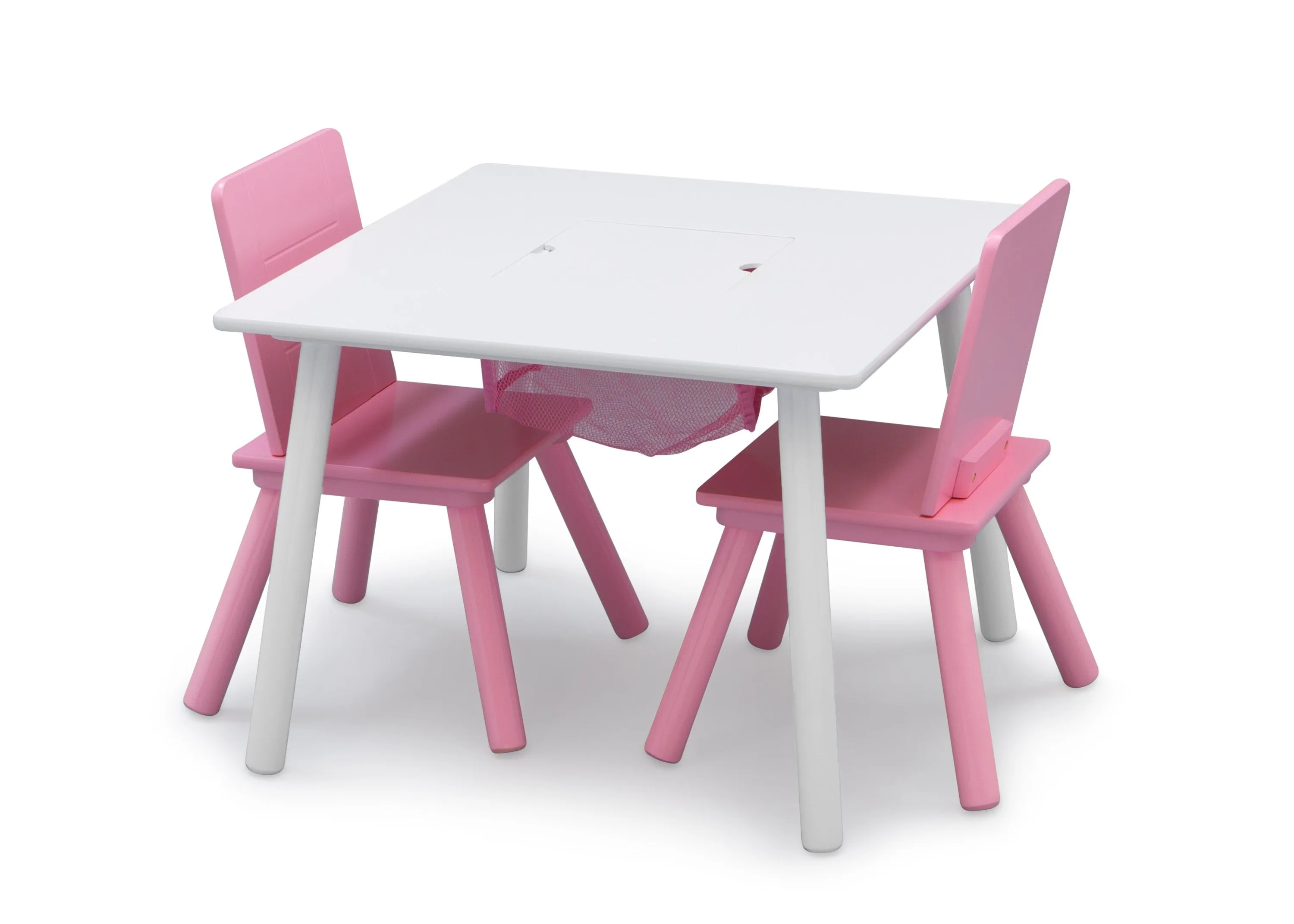 Kids Table and Chair Set with Storage (2 Chairs Included)