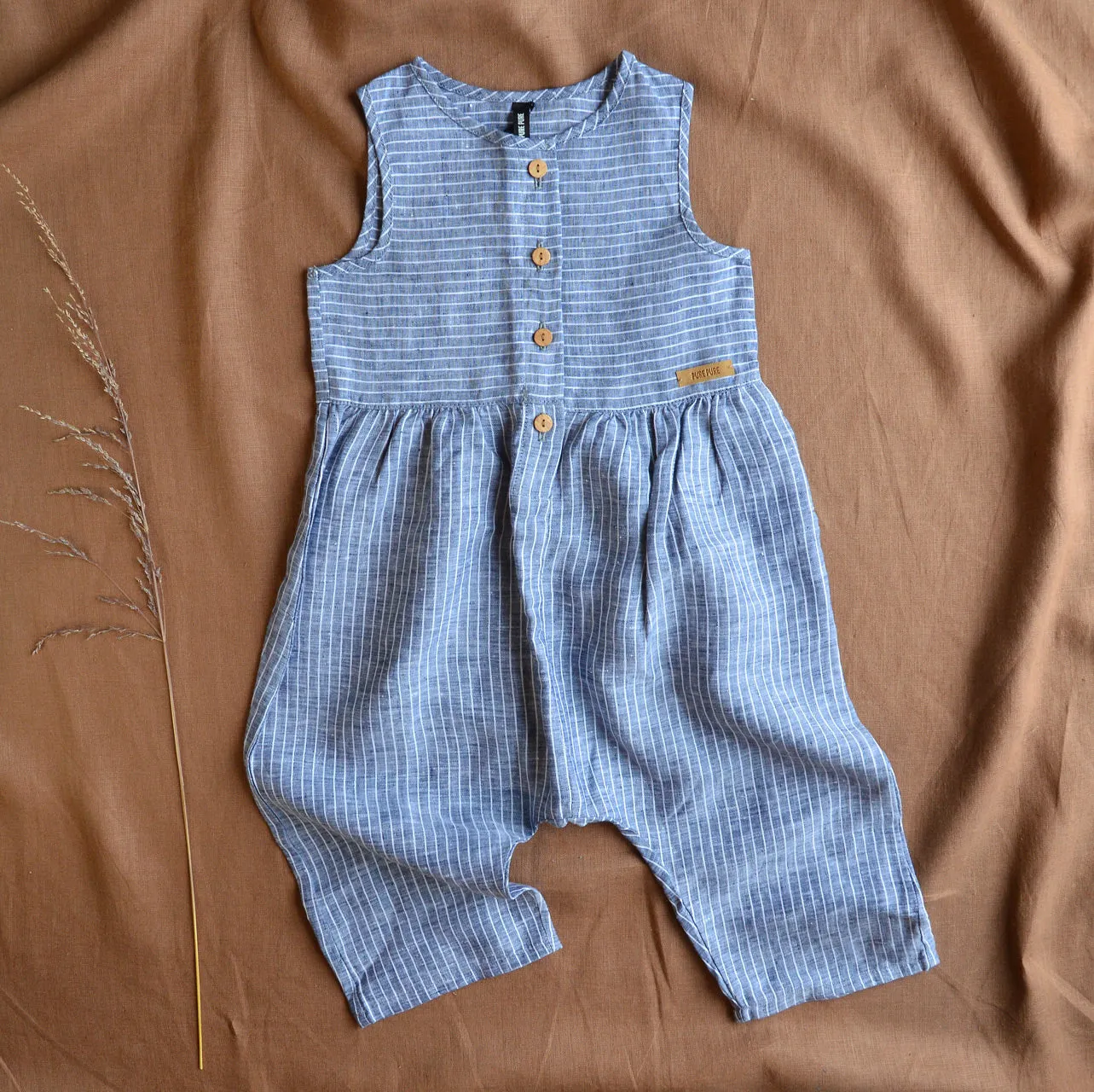 Linen Rompers - Stripes (3-6y) *Last ones