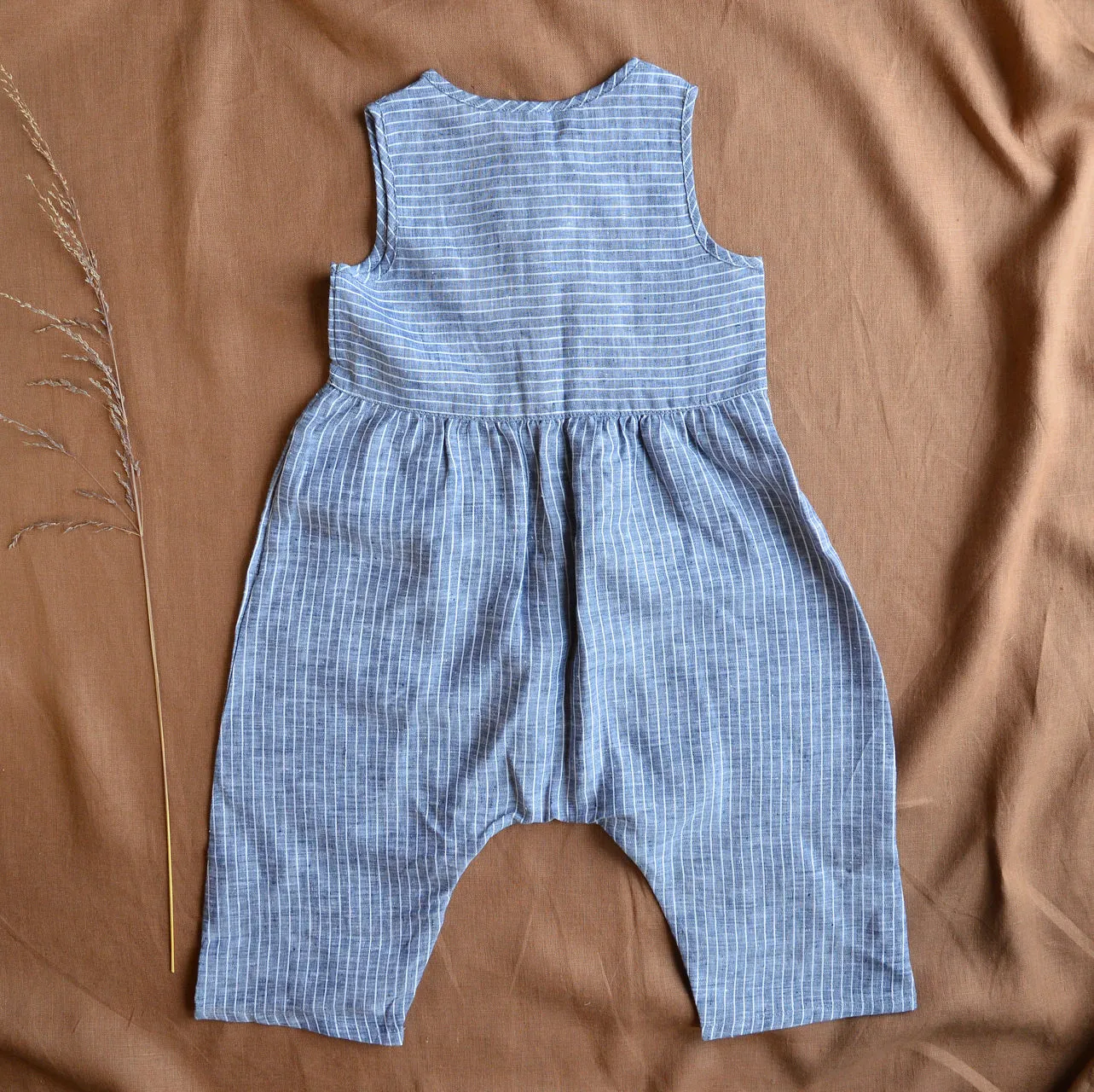 Linen Rompers - Stripes (3-6y) *Last ones