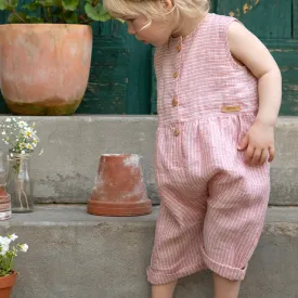 Linen Rompers - Stripes (3-6y) *Last ones