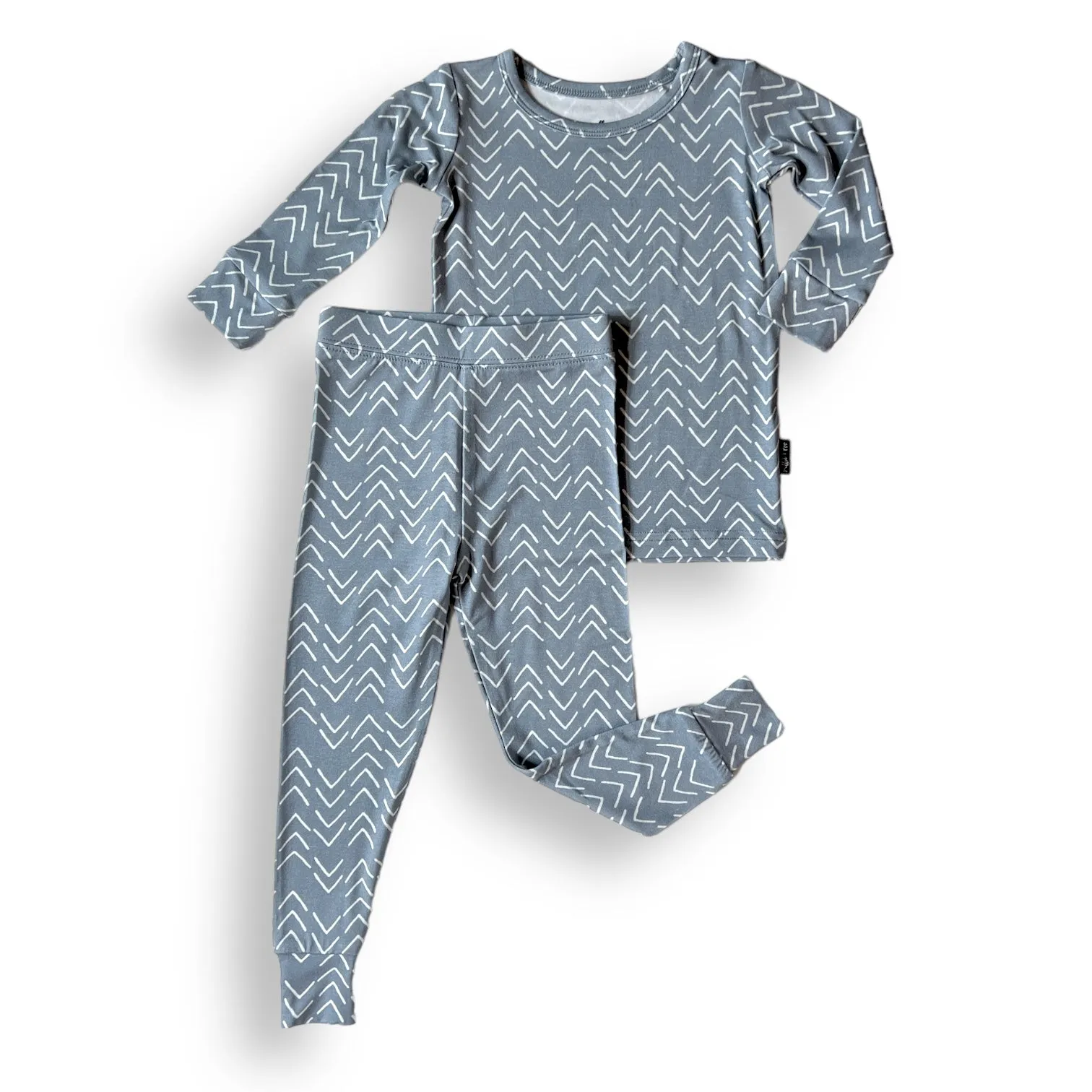 LONG SLEEVE 2 PIECE SETS- Blue Mud Cloth