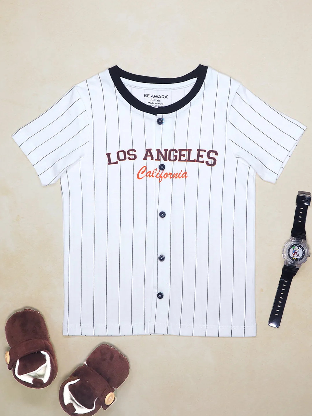 Los Angeles Kids Half Sleeves Round Neck Shirt